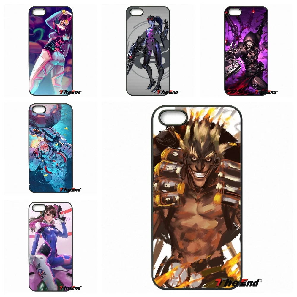 

For iPhone X 4 4S 5 5C SE 6 6S 7 8 Plus Galaxy J5 J3 A5 A3 2016 S5 S7 S6 Edge Game Overwatch OW hard plastic Phone Case Cover