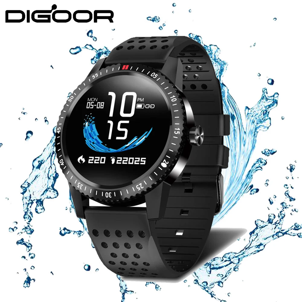 

DIGOOR Fitness bracelet IP67 waterproof Support Blood pressure / Women Cycle monitoring GPS tracker Heart rate Smart band clock