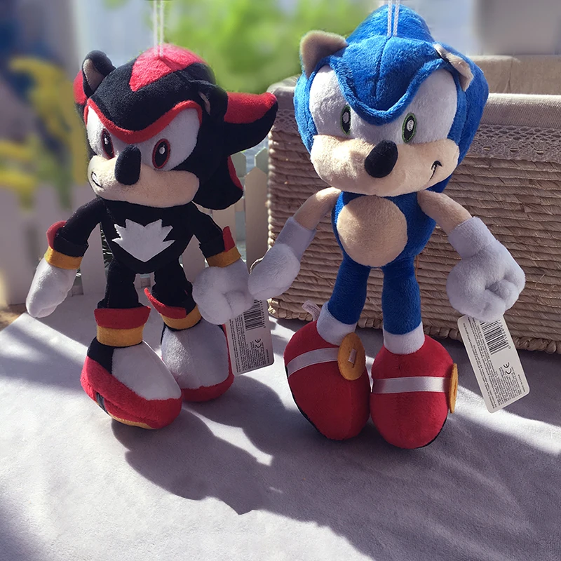 

2 stijl 28 cm Sonic Knuffels Pop Blauw Shadow Sonic Pluche Soft Gevulde Speelgoed voor Kinderen Kinderen Kerst geschenken