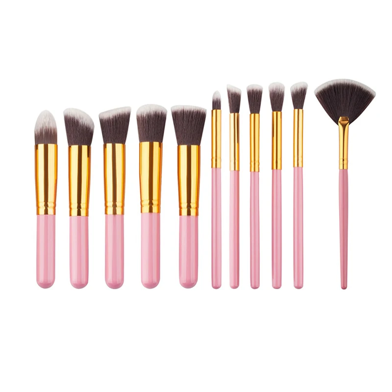 

Hot 11PCS Makeup Brushes Set Professional Brushes for Makeup Synthetic Hair Powder Foundation Eyeshadow Make up Brushes