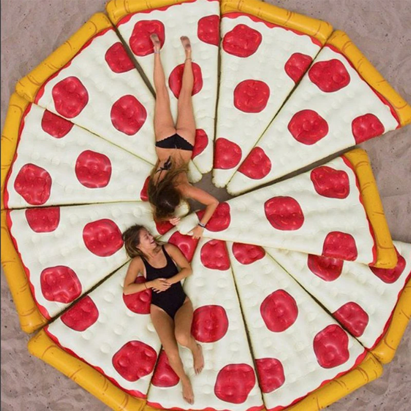 Гигантский ломтик пиццы надувной матрас для бассейна плот для взрослых детский спасательный круг плавательный круг воздушный матрас