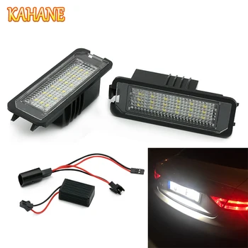 

KAHANE 2pcs 18SMD LED License Plate Light Lamp White Error Free For VW Golf GTI MK4 MK5 MK6 Passat CC Phaeton Scirocco Rabbit