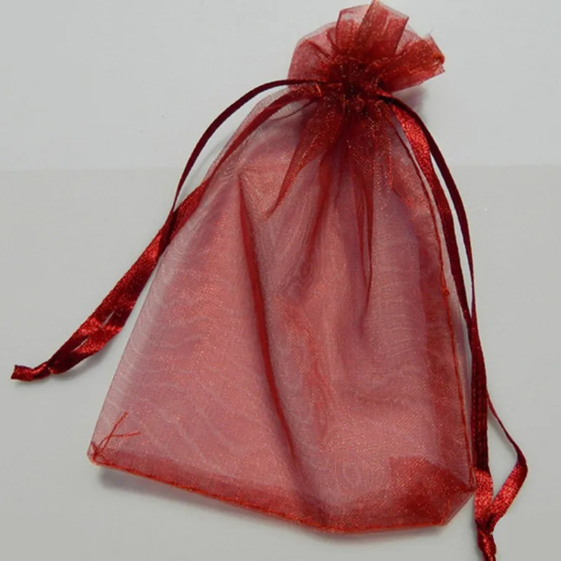 50 шт., сумки из органзы для свадебного украшения, вечерние Подарочные сумки 15*20 см, маленькая сумка для упаковки ювелирных изделий, тюлевые тканевые прозрачные сумки, сумка для драже 5z
