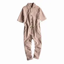 Для Мужчин's короткий рукав Комбинезон Для мужчин в стиле хип-хоп свободные комбинезоны мужские летние Рабочий комбинезон на подтяжках брюки, расцветка черная и хаки