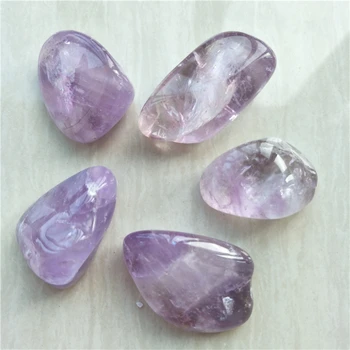 

5 pcs large natural amethyst crystal tumbled stones Natural Ametrine Gemstone healing stone for crystal grid pocket stone