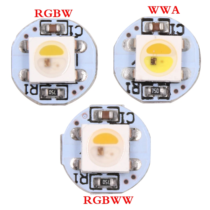 Светодиодный модуль, предварительно припаянный SK6812 WS2812B RGBW 50 светодиодный мини-плата RGB/белый WWA адресуемый неделимый пиксельный светильник DC5V