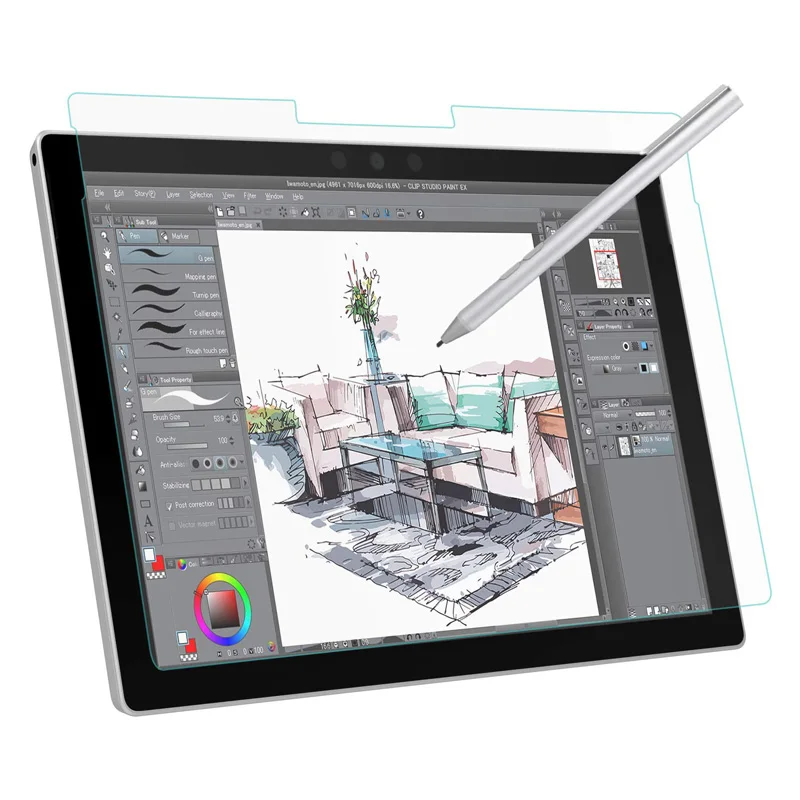 2 шт. бумажная текстурная Защита экрана для Surface Pro 4/5/6/7 Матовая Антибликовая