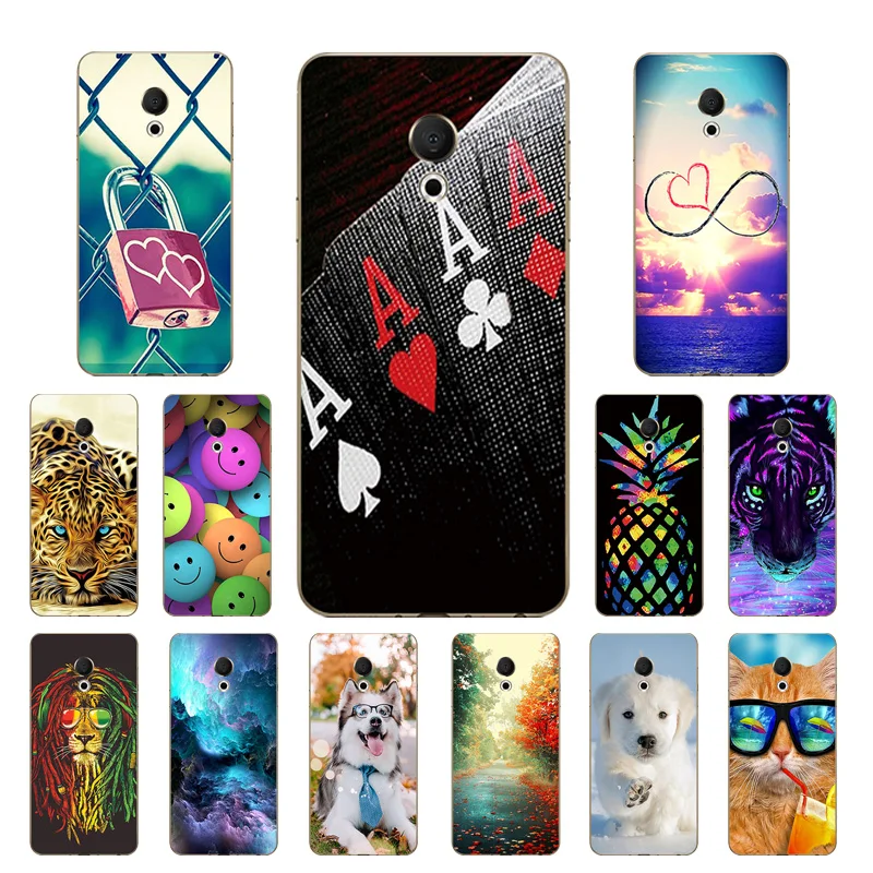 5 46 &quotдля Meizu 15 Lite Мягкий ТПУ силиконовый чехол для M15 задняя крышка Coque Fundas Pine Printing