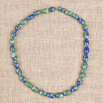 

Light Blue Uniform size with Striped mashup Regular shape 12*8 MM Semiprecious Complex Bluish Gold Phoenix Loose bedas