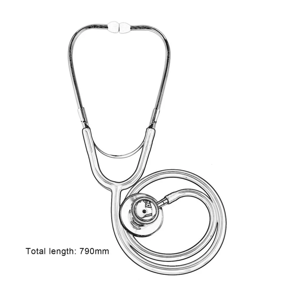 Medical Stethoscope EMT Clinical Stethoscope Double-sided Single Tube Doctors Nurse Professional Cardiology Aluminium Alloy Chestpiece Medical