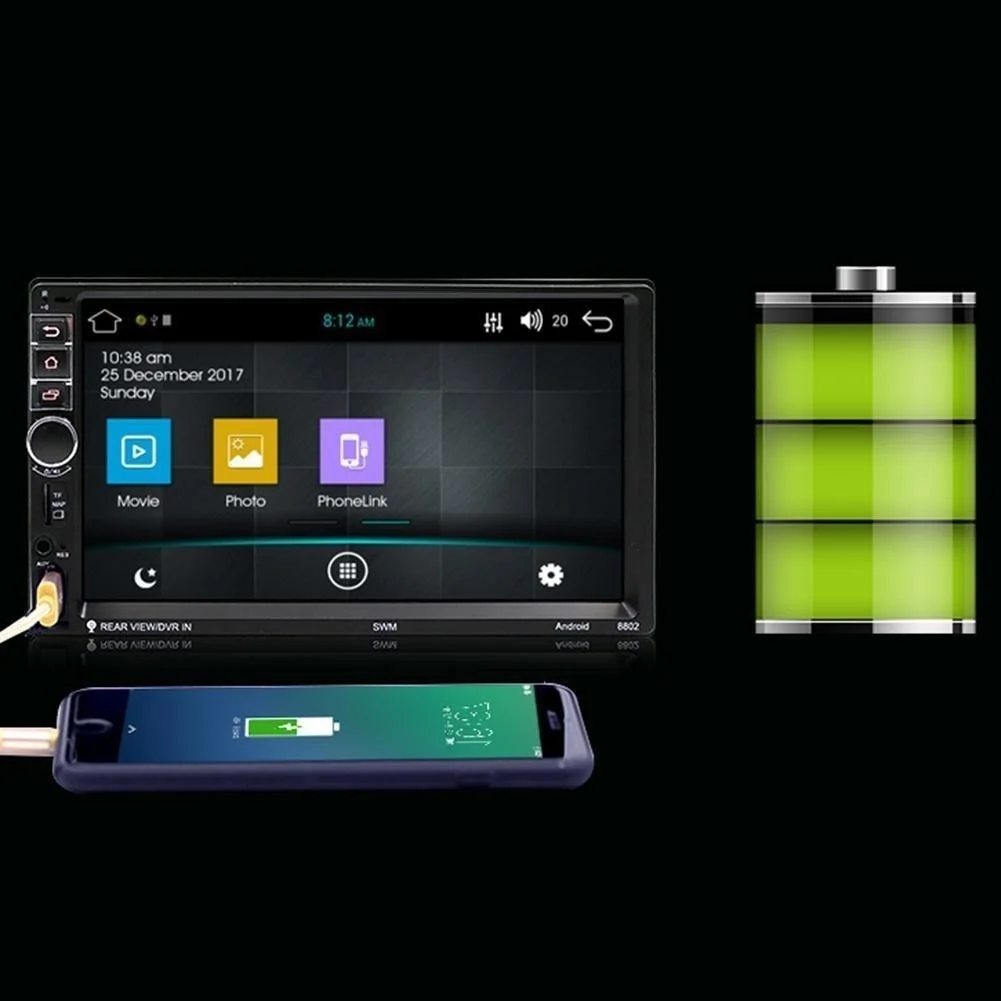 Четырехъядерный " Авторадио Doppel 2 Din Android 7,1 3g wifi gps FM Bluetooth MP5 плеер Автомобильный Радио стерео+ камера Kamera