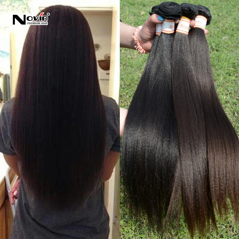 Cheap Bundles Of Malaysian Hair Weave 4pcs Yaki Straight Virgin