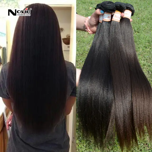 Cheap Bundles Of Malaysian Hair Weave 4pcs Yaki Straight Virgin