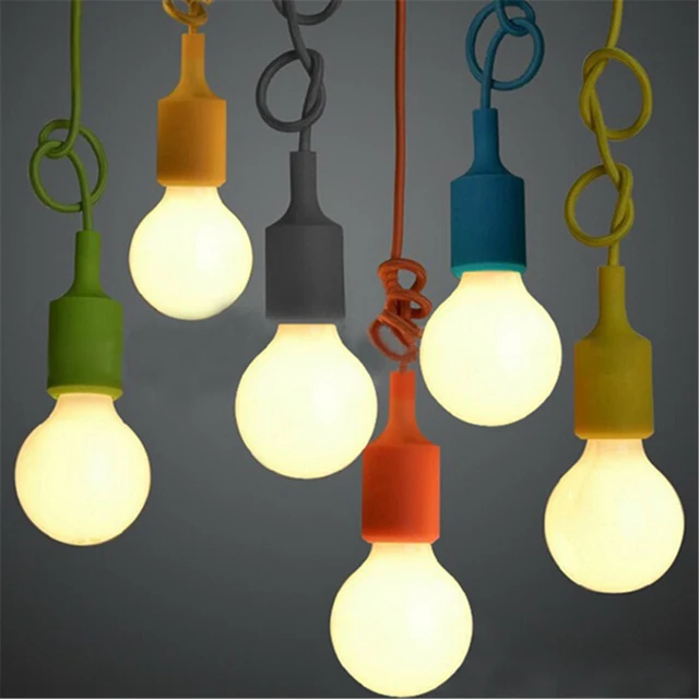 E27 E26 Socket Chandelier Light Fixture Hanging Line Colorful ... E27 E26 Socket Chandelier Light Fixture Hanging Line Colorful ...