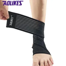 AOLIKES/1 шт. спортивный эластичный бандаж на лодыжку для спортзала, защитная лента для ног, фиксатор для сухожилия, поддерживающий подошвенный ремень на лодыжке