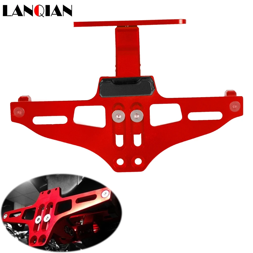 

Universal Motorcycle License Plate Bracket With Light For Plate FOR BENELLI TRK 502 TNT 125 TNT 300 TNT 600 TNT 150 BN 125