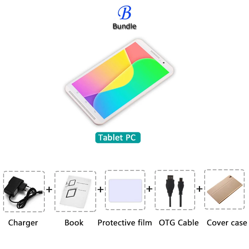 8 дюймовый планшетный ПК с системой андроида и 8,0 Octa Core 6+ 64 ГБ 1280*800 ips WI-FI gps Bluetooth Dual SIM карты 4G телефон смарт планшетофон(плафон)+ подарок - Комплект: Комплект 2