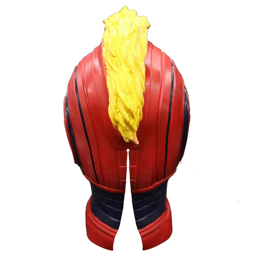 Латексный шлем Марвел Капитан Carol Danvers Супергерой маска Женский шлем для косплея костюм Хэллоуин вечерние реквизит