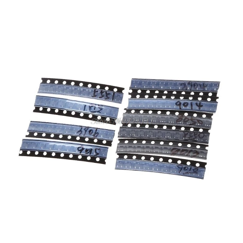 SOT-23 SMD transistor KIT S9013 S9014 S9015 S9018 MMBT3904 MMBT3906 SS8050 SS8550 2N5551 2SC1815 Total 10kinds X10pcs=100pcs