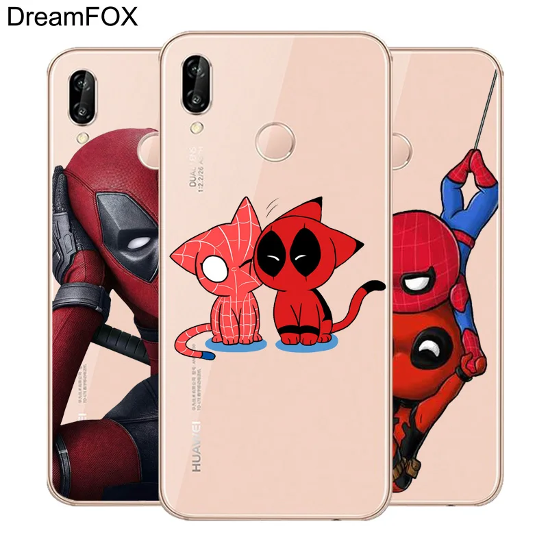 DREAMFOX M106 горячий Дэдпул Мягкий ТПУ силиконовый чехол для huawei Honor 6A 6C 6X 7C 7X8 Lite Pro |