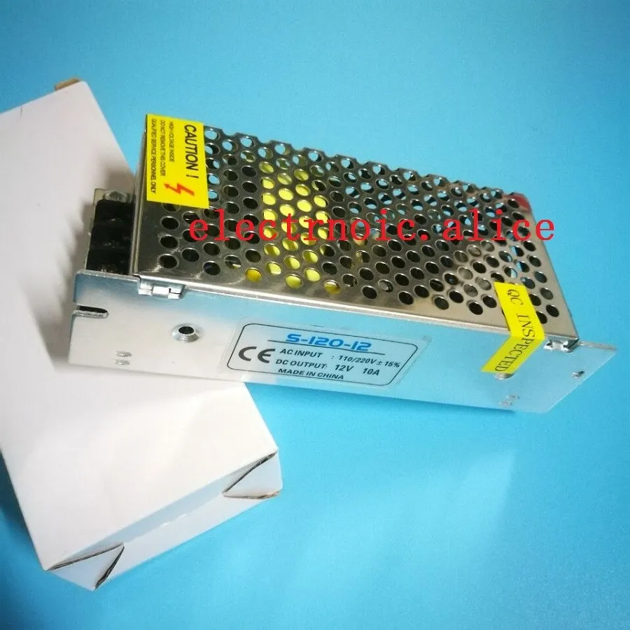 

Горячее предложение переключение Питание 12V 10A 120W AC100-240V для DC12V 10A светодиодный драйвер адаптер