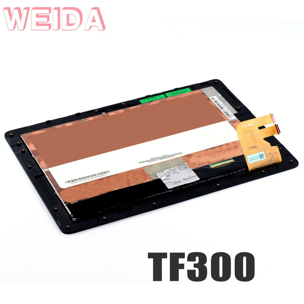 

WEIDA LCD 10.1" For Asus Transformer Pad TF300 5158 LCD Display Touch Screen Assembly Frame Tablet PC TF300 HSD101PWW1