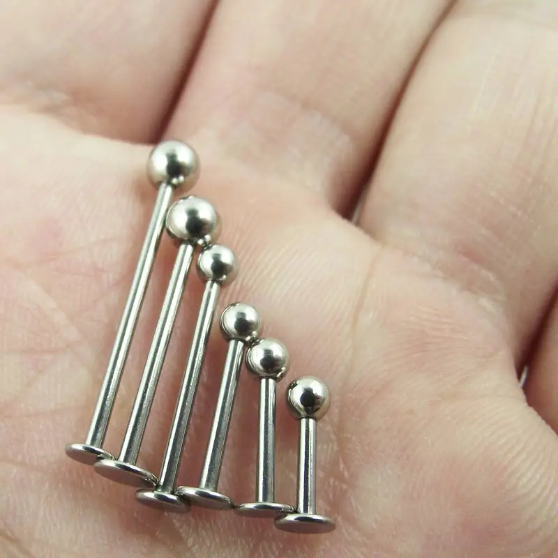 

1 Piece 16G Stainless Steel 12mm 14mm 16mm 19mm Labret Rings Tragus Earring Face Lip Ring Body Piercing Jewelry