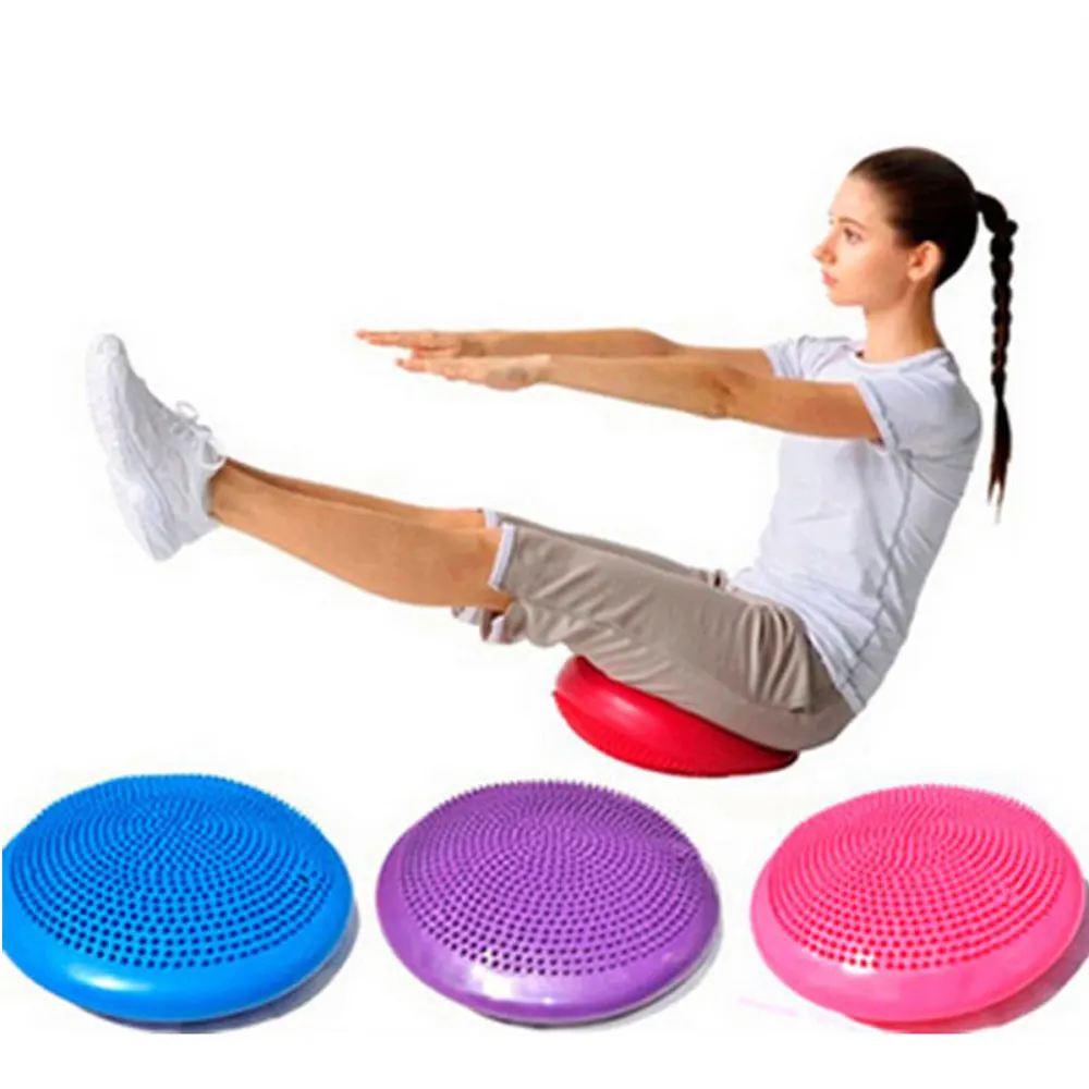 34cm PVC Balance Yoga Balls Massage Pad Wheel Stability Balance Disc Massage Cushion Mat Ball