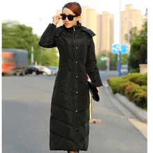 Женские ультра длинные пуховые пальто женские макси куртки теплые парки теплые зимние черные красные синие Большие размеры 2xl 3xl 4xl xxxxl