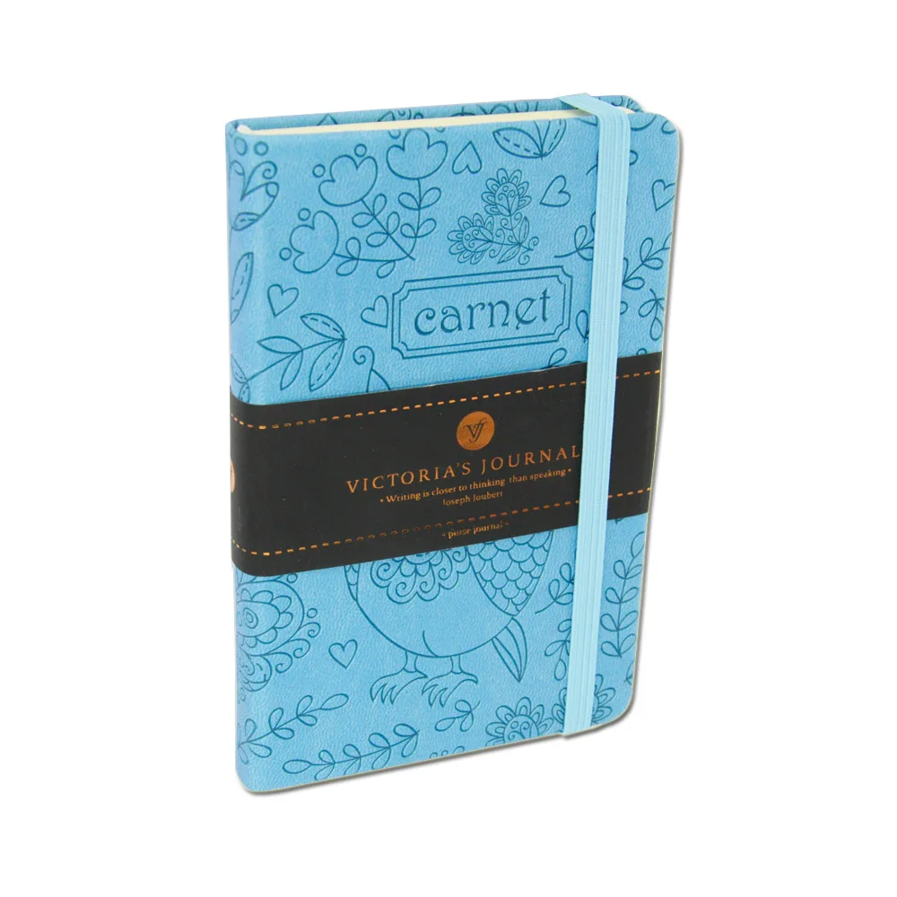 CARNET Small Hard Cover Ruled Notebook Elastic Band Lined Journal