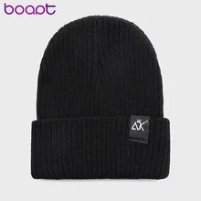 Шапка унисекс с надписью ADK, повседневные шапочки для мужчин и женщин, теплая вязаная зимняя шапка, модная однотонная шапка в стиле хип-хоп, 10 цветов