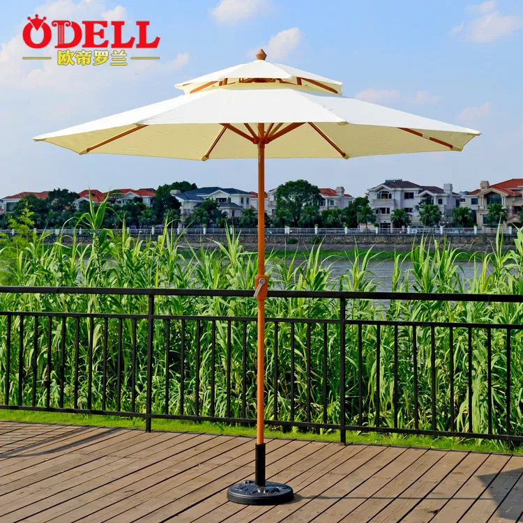 New wood outdoor umbrellas umbrella hand column leisure garden sun