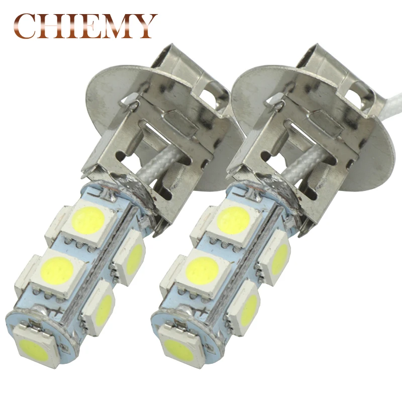 

2Pcs H1 H3 5050 9SMD LED DC12V Auto Car Fog Light Lamp LED Bulbs Daytime Running Light White Car Bulb DRL Lamps White 6500K