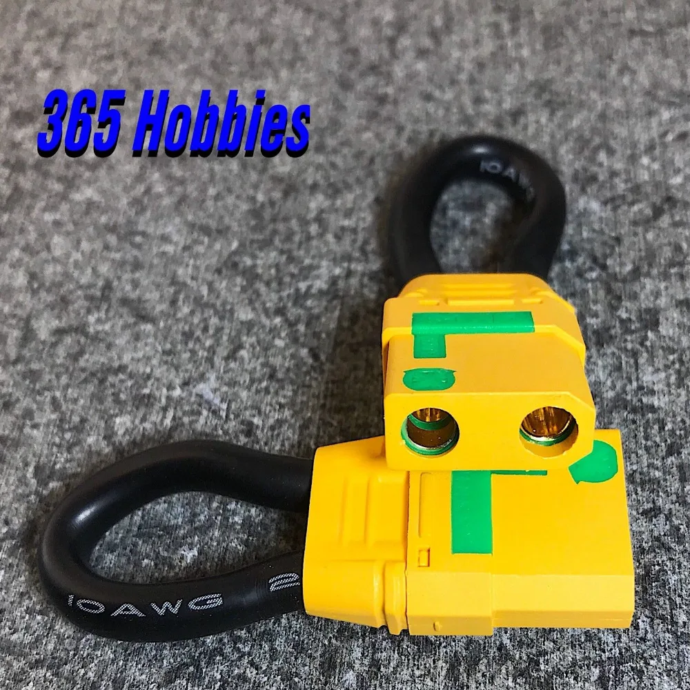 

Qty-(2) Female XT-90 Anti Spark 10AWG Jumper Connector Adapter XT90 E Bike Ebike
