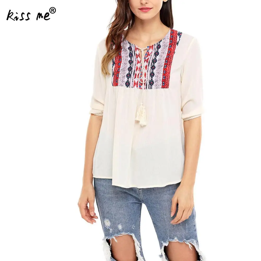 Aliexpress.com : Buy Women Blouse New Arrival Embroidered
