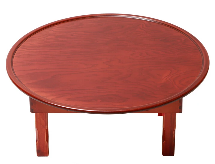 Asian Style Antique Round Table Folding Legs 90cm Living Room Furniture Korean Floor Dinning Table Wood Low Tea Coffee Table