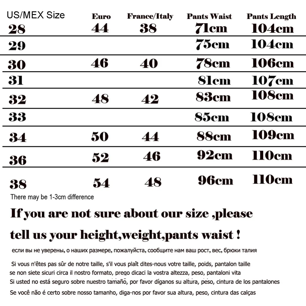 size jean