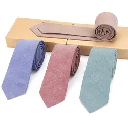 Для мужчин галстуки галстук хлопок Мягкий Мода подарок для Свадебный деловой костюм жениха H9