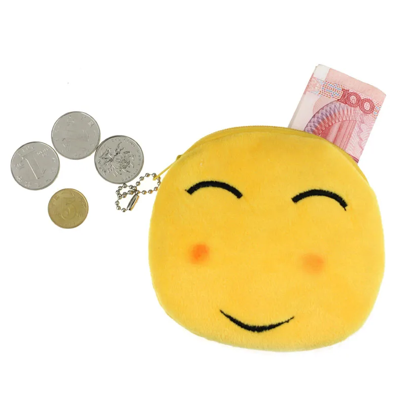  Cute Mini Change Coin Purses Fashion Women Girl Lovely Lady Small Wallet Emoji Smile Purse Bag Gift 