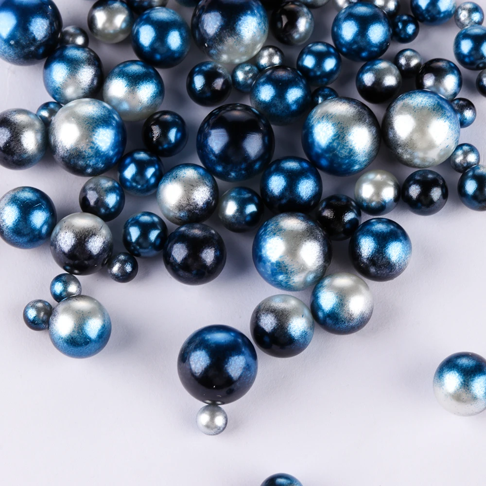 

About250PCS/Pack Multi Size No Holes Imitation Pearls Round Garment Beads DIY Craft Scrapbook Clothing Nail Art Decoration