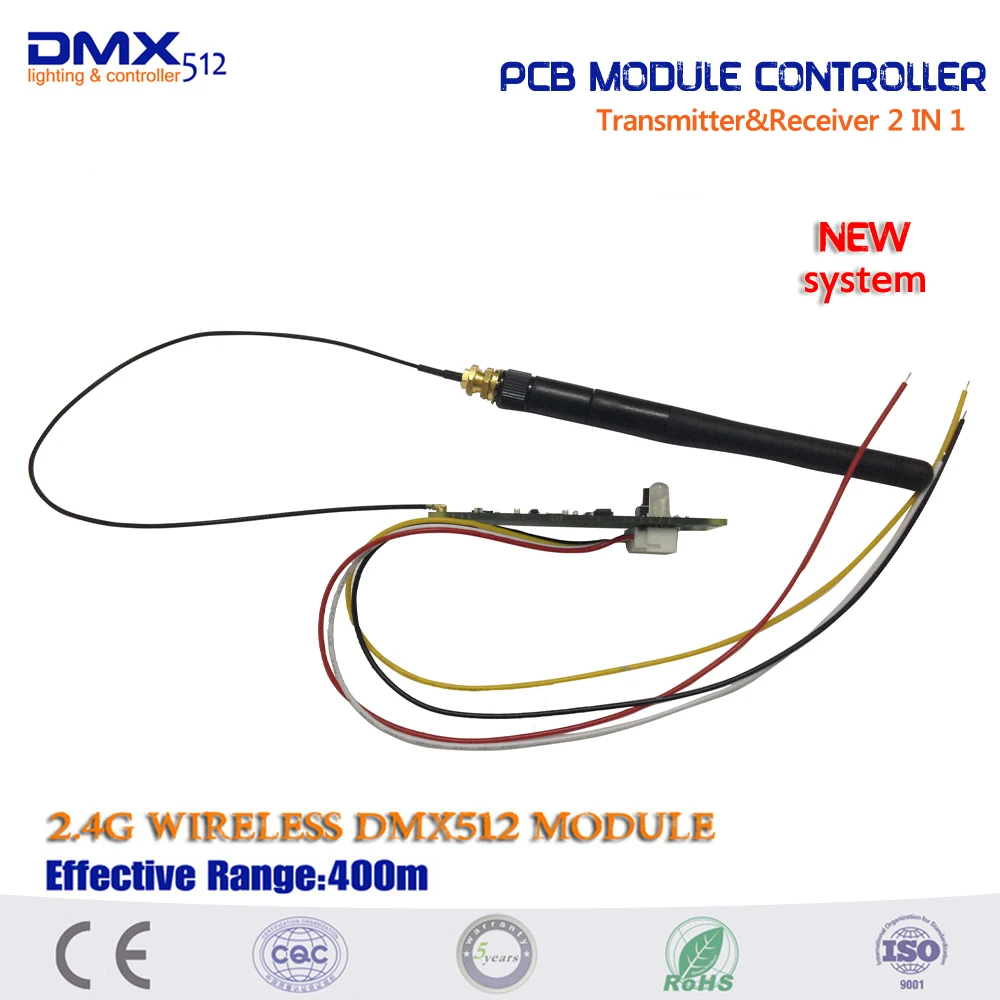 2 4 ГГц беспроводной DMX512 передатчик печатная плата модуля с антенной светодиодный