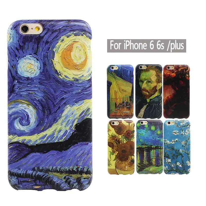 6 Pattern Famouns Painting Case For iphone 6 6s Cases Back Cover Luxury Soft Tpu Shell For iphone 6plus 6s Plus Phone Bags