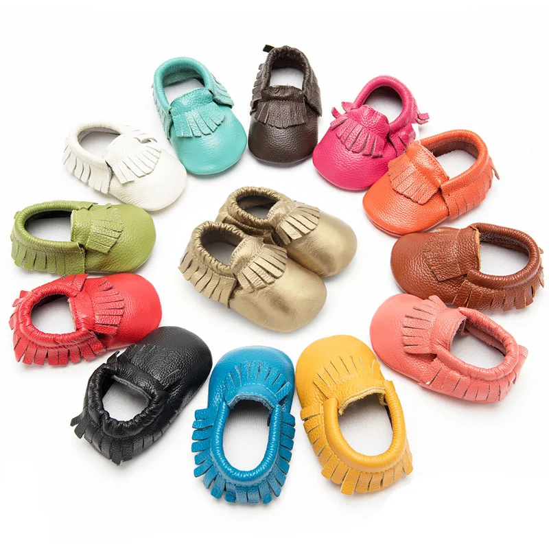 

Anti-slip Genuine Leather Baby Shoes Soft Footwear 0-6 6-12 12-18 18-24 Baby Boys Girls Infant Shoes First Walkers Skid-Proof