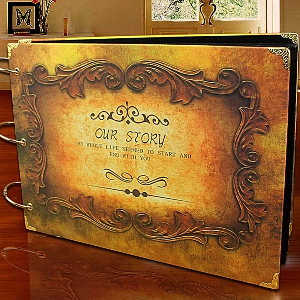 

Personalized Family Photo Album Scrapbook 10 inches Photo album Travel Baby Kids Friend Memory DIY 30 Cards Handmade Photo Album