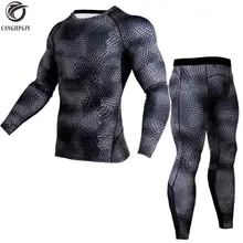 

New 3D Compression Set Men Sport Tracksuit Fitness Tight Men Long t shirt Leggings Gym Run Jogging Quick Dry Clothing 2pcs/Sets