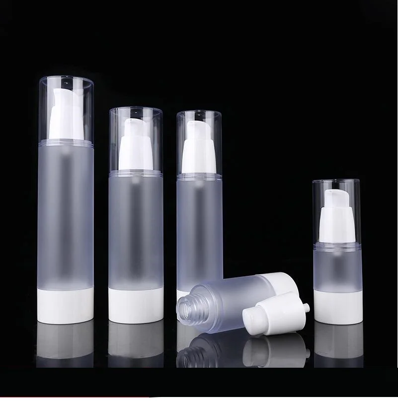 15ml frosted airless vacuum pump lotion bottle serum liquid foundation emulsion whitening