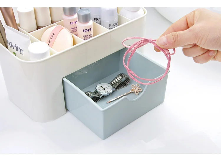 BAISPO Пластик коробка для хранения косметики с маленький ящик мульти-функциональные украшения коробка стол метизы органайзер для хранения
