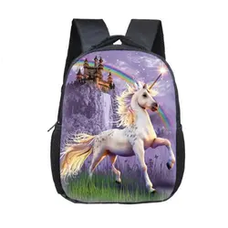 12 дюймов мультфильм Единорог школьный рюкзак школьные сумки для девочек мальчиков радуга пони детские школьные сумки детский сад малыш