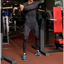 Новинка, Мужские штаны для бега, облегающие штаны до лодыжки, спандекс, колготки для бега, спортивные Леггинсы для фитнеса, мужские обтягивающие спортивные штаны для бега