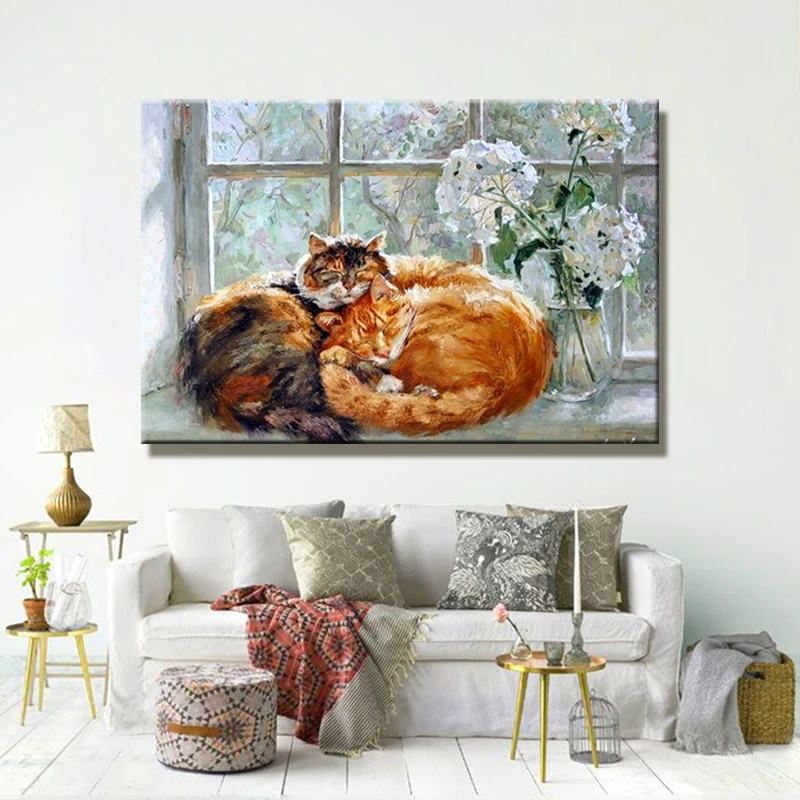 Diy цвета по номерам картина с наборами животное лиса Леопард Сова дикий гусь
